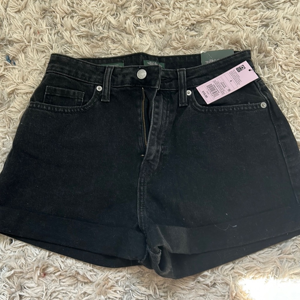NEW wild fable black denim high waisted shorts